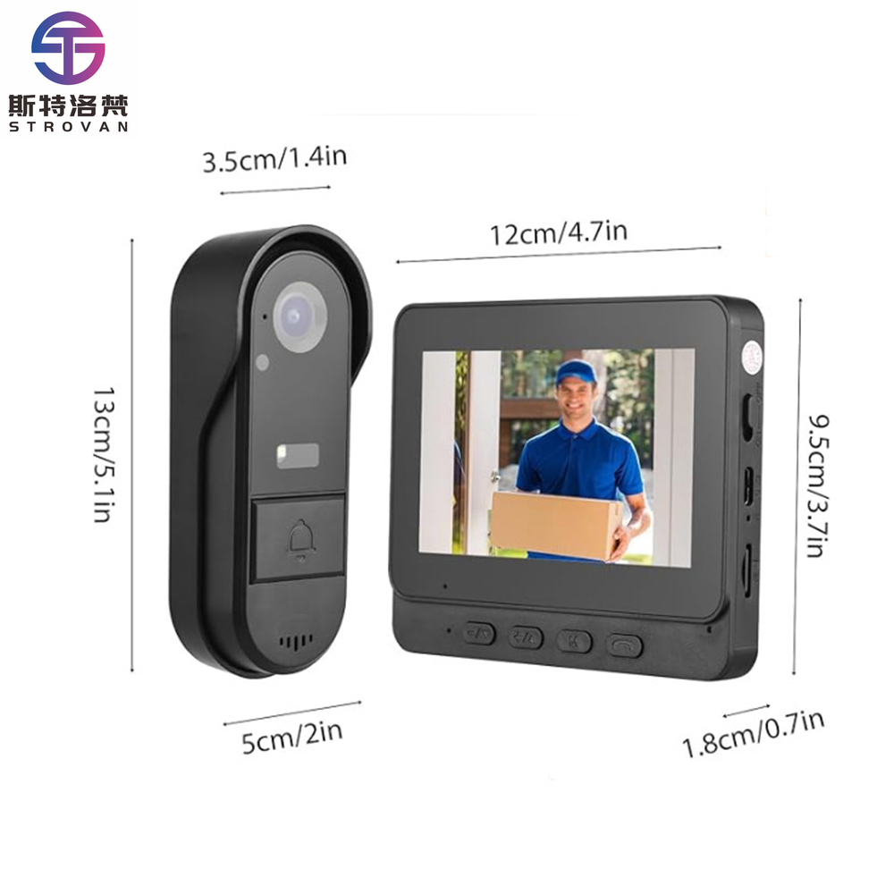 Smart Home Video Doorbell Installation - 4,3-дюймовая интеллектуальная система дверного звонка с