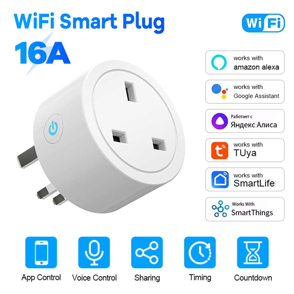 Smart Home Energy App - Wi-Fi Smart Plug 16A Британская розетка