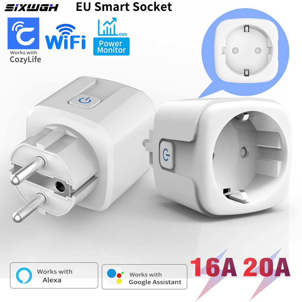 Smart Home Energy App - Умная Wi-Fi розетка 20А/16А с европейской/французской