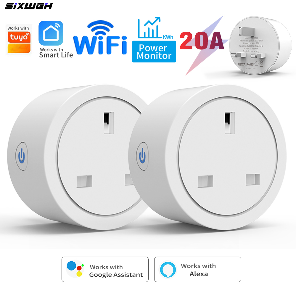 Smart Home Energy App - Умная розетка Tuya WiFi 20A (стандарт