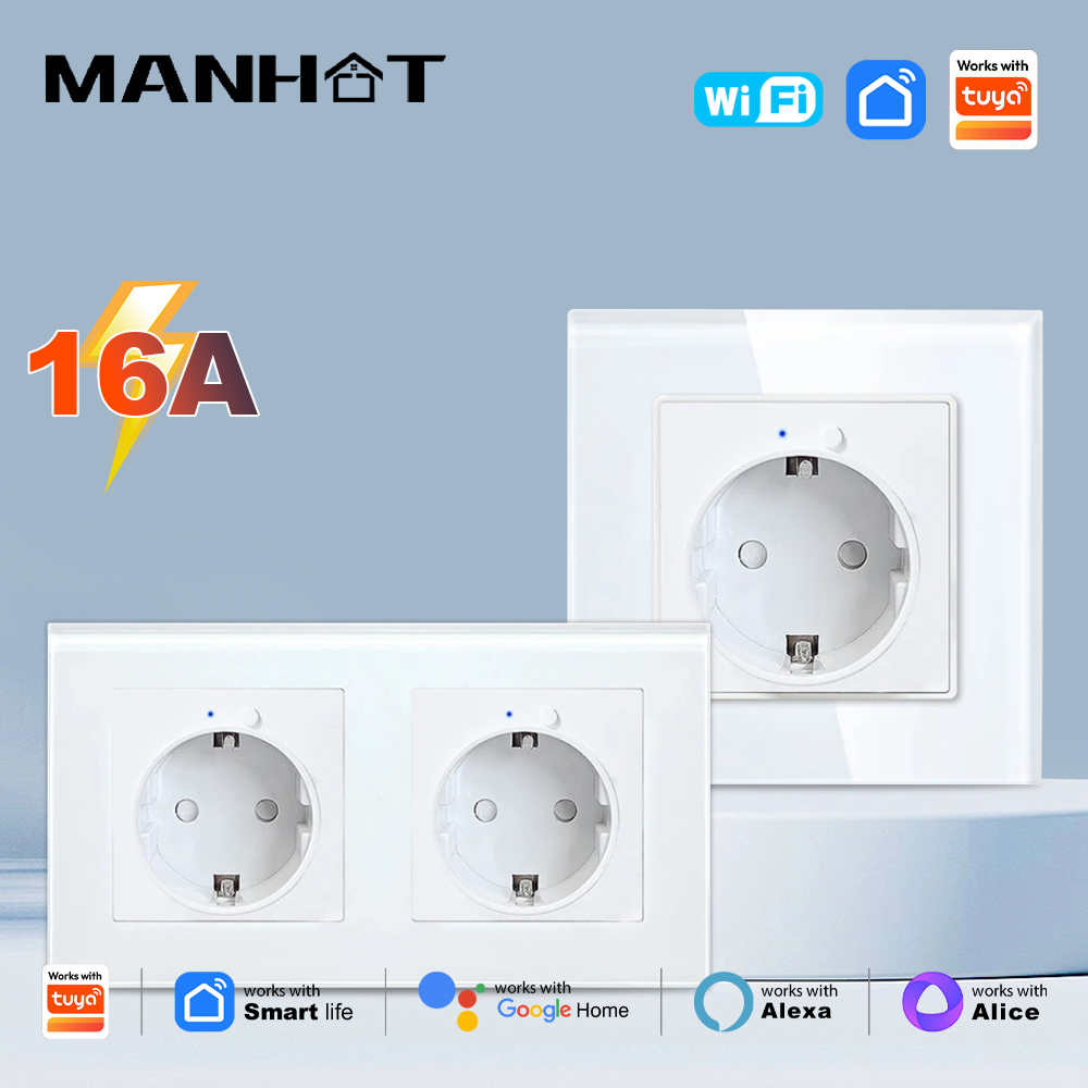 Smart Home Energy App - Умная настенная розетка MANHOT WiFi EU