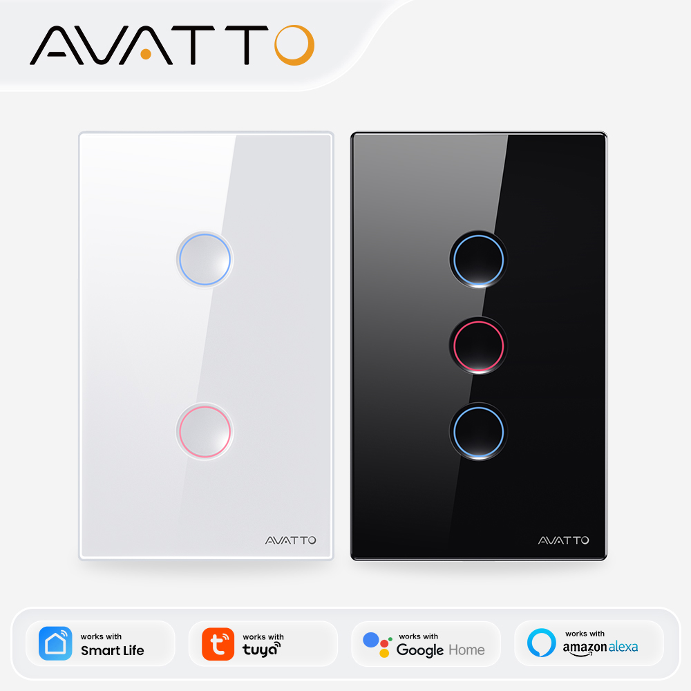 Smart Home Matter - Умный беспроводной настенный сенсорный выключатель AVATTO