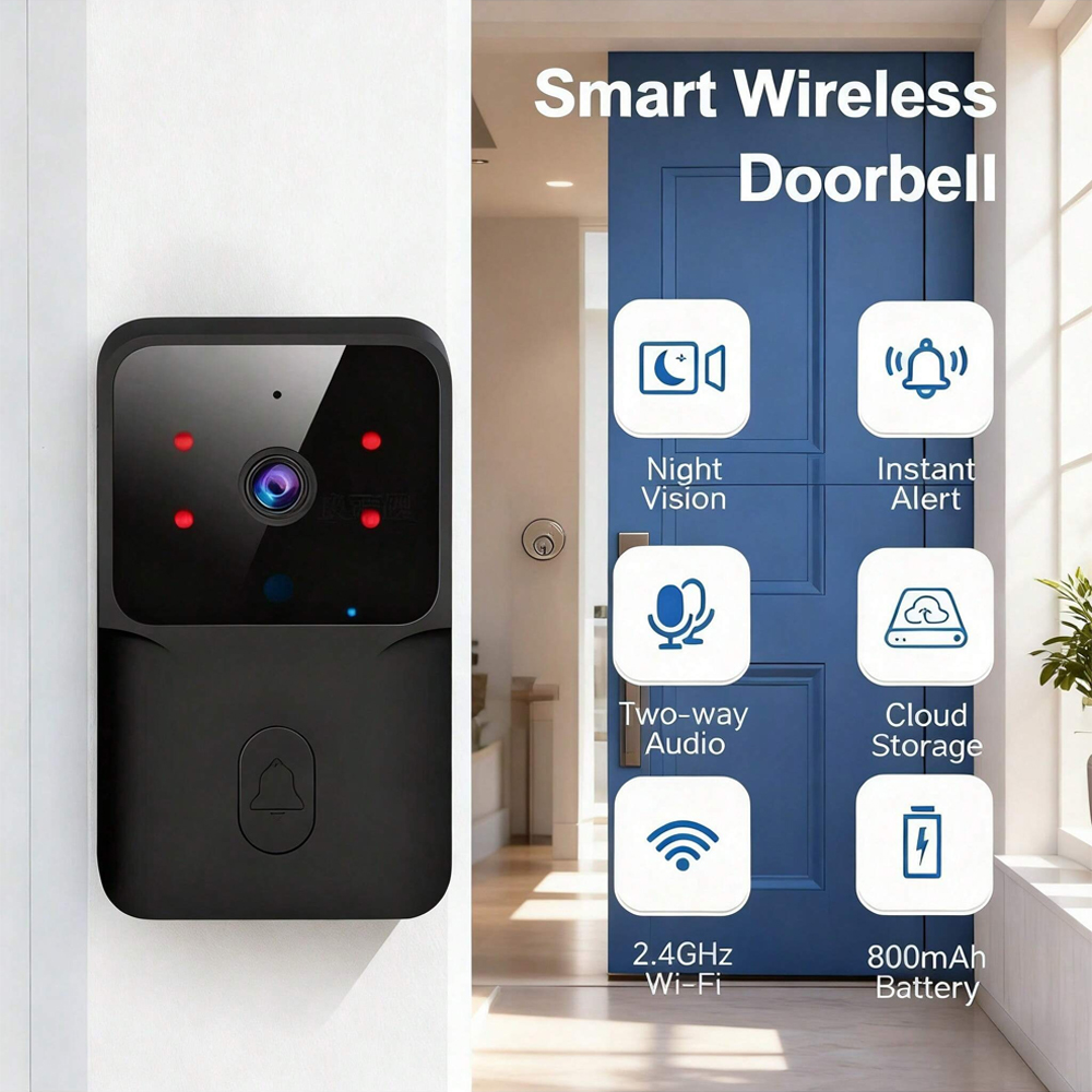 Smart Home Video Doorbell Installation - Умный Wi-Fi беспроводной дверной звонок ИК-ночное