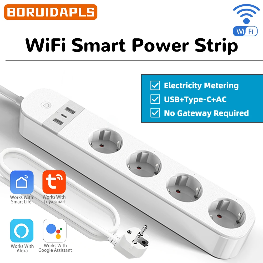 Smart Home Energy App - Умная Wi-Fi розетка BORUIDAPLS с USB