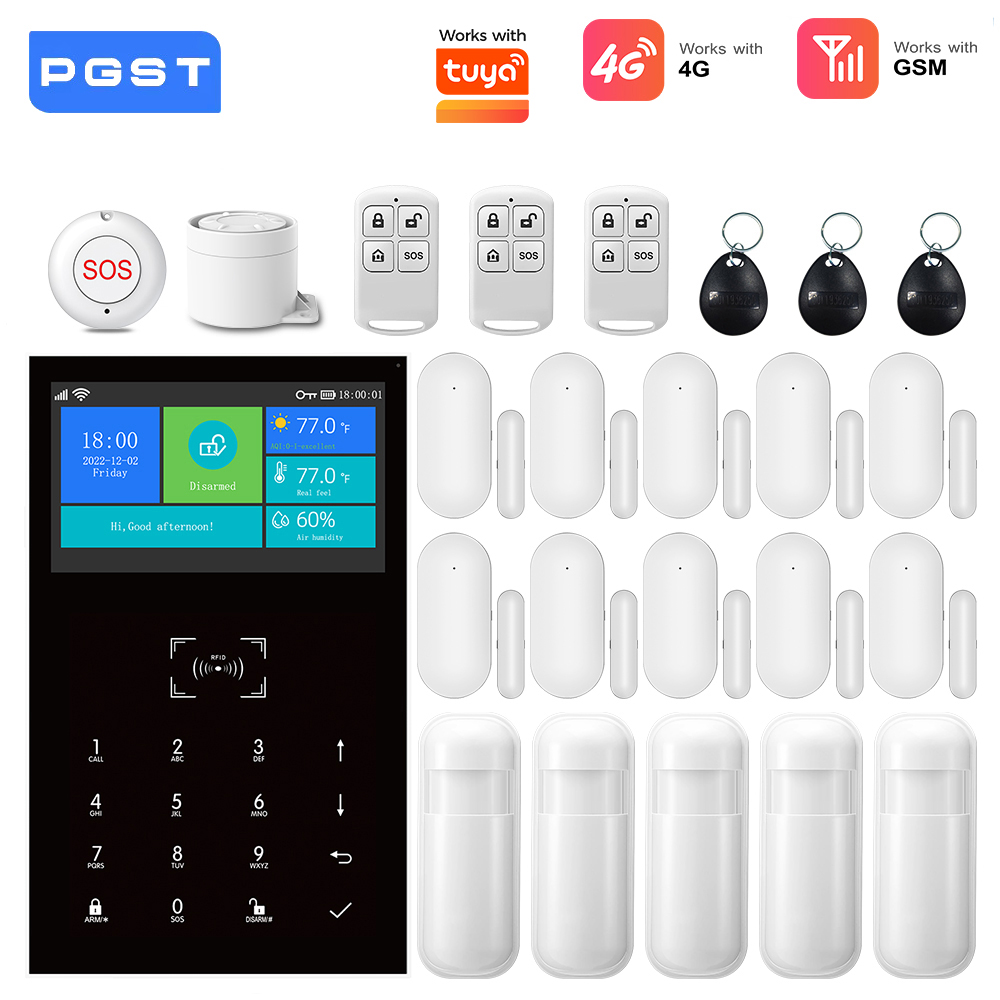 Smart Home Full System - Система сигнализации 4G GSM WiFi, совместимая