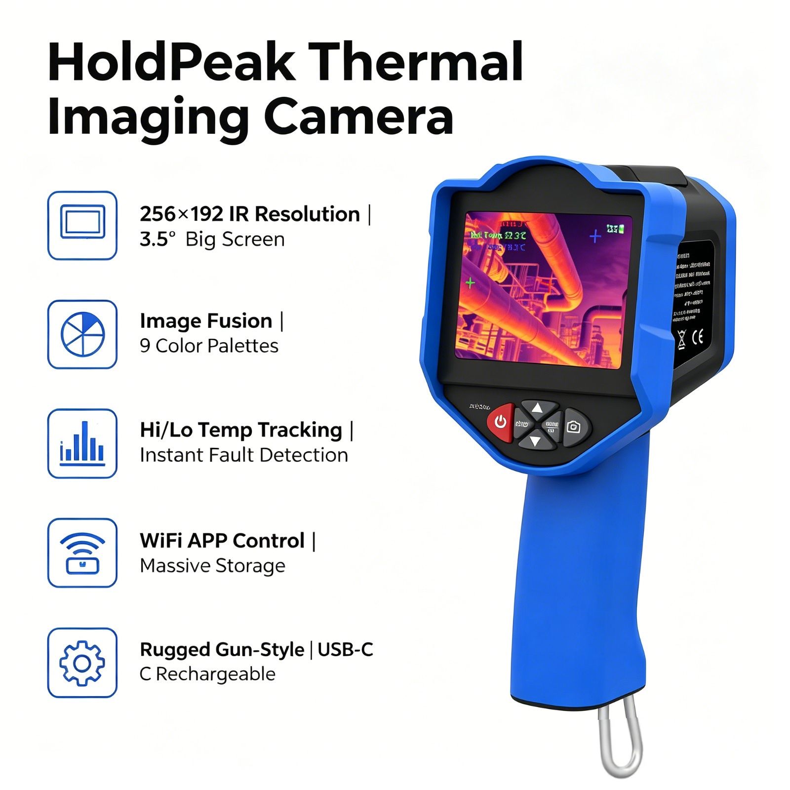 Smart Home Hvac - Тепловизионная камера HoldPeak 256x192 ИК 50мК