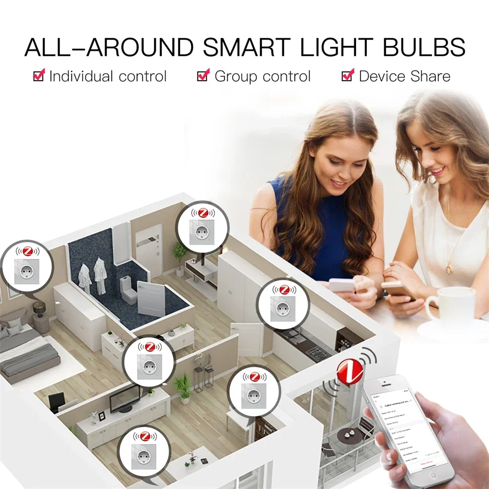 Moes ZigBee Настенная розетка  – обзор и цена Smart Wall Socket