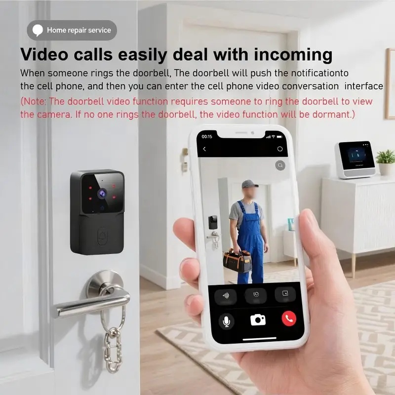 Умный WiFi-дверной звонок с ИК – обзор и цена Smart Home Video Doorbell Installation