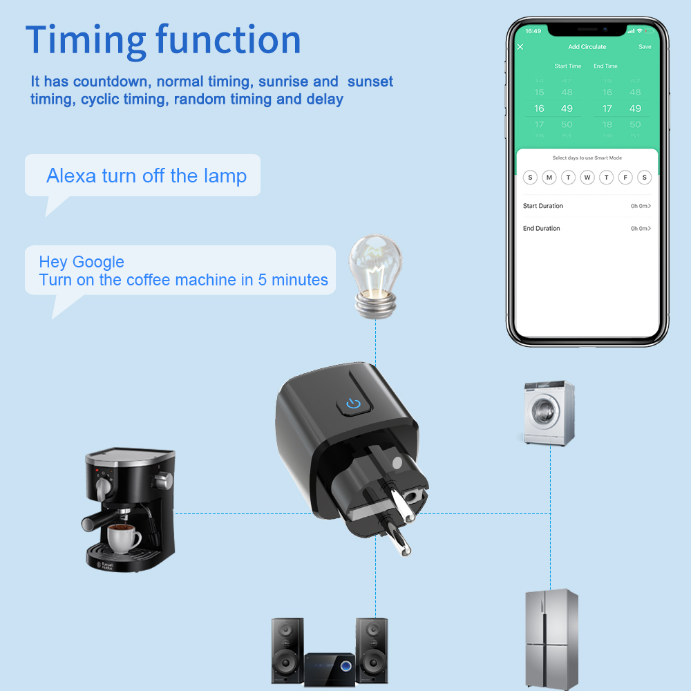 Умная розетка Tuya с Wi-Fi, ди – обзор и цена Smart Wall Socket