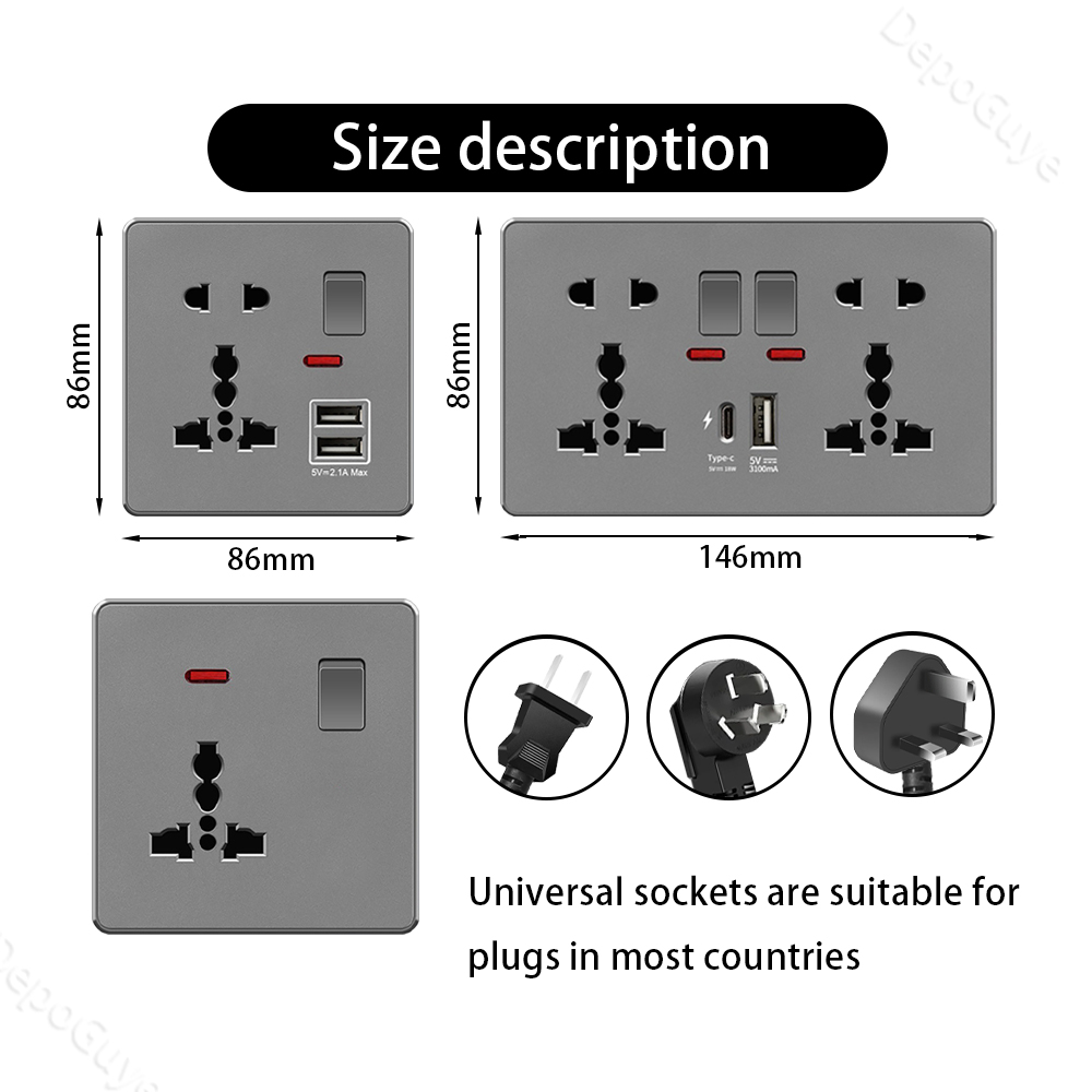 Великобритания, 13 А, с USB Ty – обзор и цена Smart Wall Socket