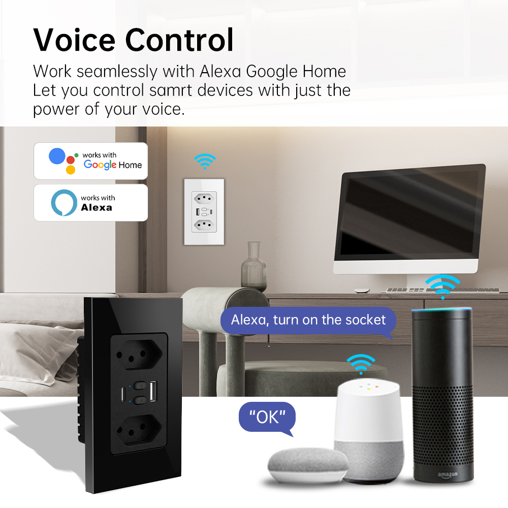 Умная Wi-Fi розетка MANHOT для – обзор и цена Smart Wall Socket